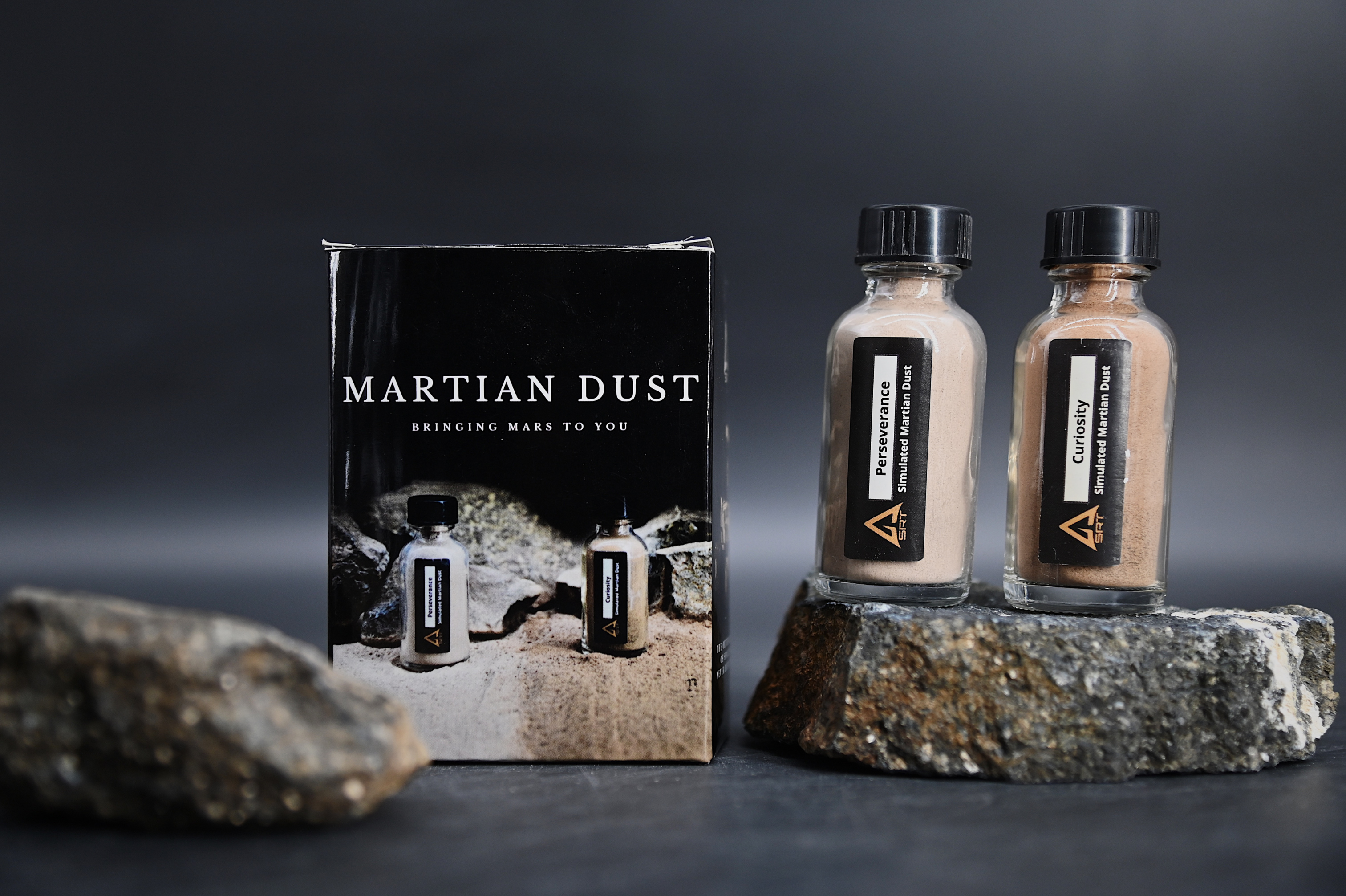 Perseverance & Curiosity Mars Dust Display Jars | Mars Soil Gift