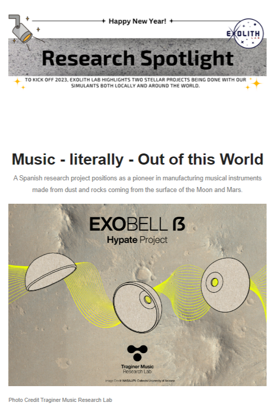 January 2023 Newsletter Space Resource Technologies