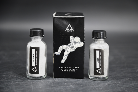 Artemis & Apollo Lunar Soil Display | Lunar Simulant Gift & STEM